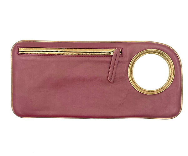 Hands-Free Bracelet Clutch - Medium - Berry With Copper ring