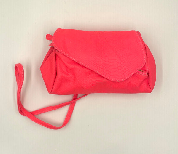 Josephine Crossbody Bag in Neon pink snake pattern m