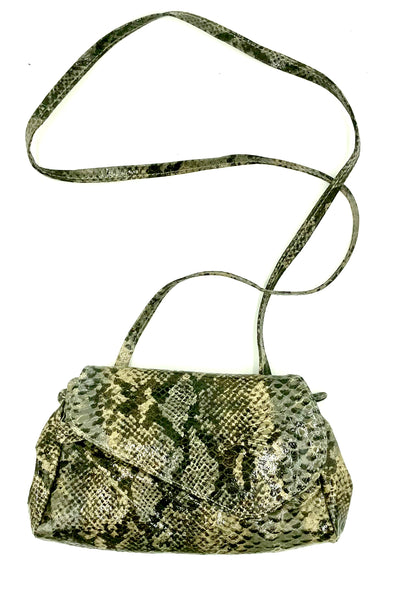 Josephine Crossbody Bag In Python Shiny  leather