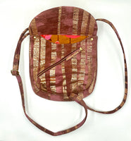 Rolita Crossbody Bag in gold stripe on burgundy LIMITED EDITION