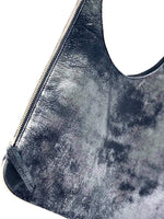 Diamond Shoulder Bag in Graphite Matte with Pearl Trim