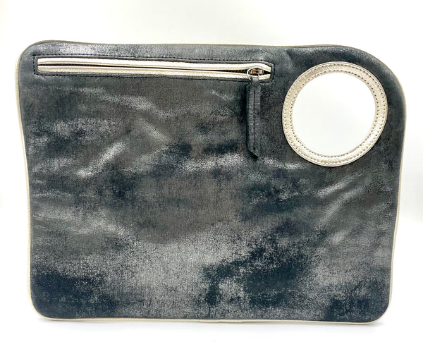 Hand Free Bracelet Bag -Large Clutch In Graphite Limited Edition