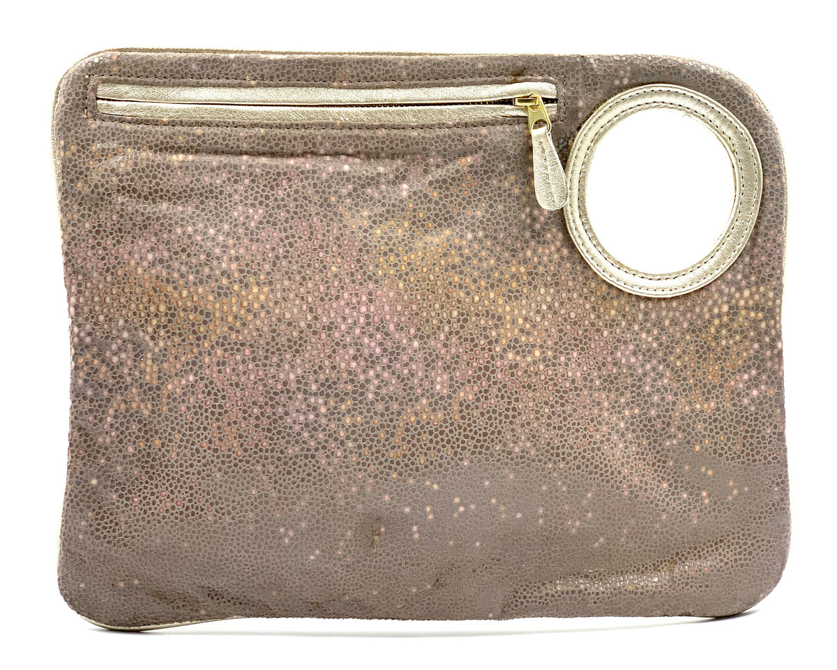 Hands-Free Bracelet Bag - Large Clutch in Grey Stingray LIMITED EDITIO