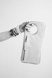 Hands-Free Bracelet Clutch - Medium - black  pattern  with Pearl Ring Limited edition