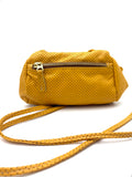 Sofia Convertible perforated, yellow lamb  leather
