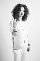 Hands-Free Bracelet Clutch - Medium - black  pattern  with Pearl Ring Limited edition