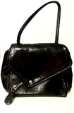 Sofia Convertible Bag in Patent Leather Black  color