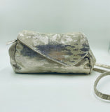 Josephine Crossbody Bag Gold White Cream Snake Pattern