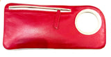 Hands-Free Bracelet Clutch - Medium -Red Matte soft with silver  Ring