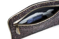 Hands-Free Bracelet Clutch - Medium - Stingray pattern with Pearl Ring