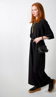 Josephine Crossbody Bag in Black Lamba