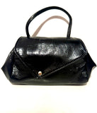 Sofia Convertible Bag in Patent Leather Black  color