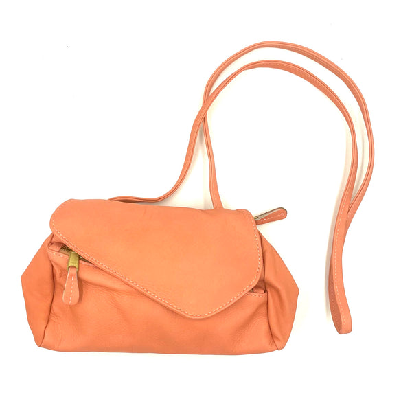 Josephine Crossbody Bag in peach soft lamb