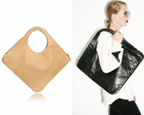 (Copy) Diamond Shoulder Bag in Black with Gold Trim