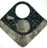 Diamond Shoulder Bag in Python Black Beige and Grey