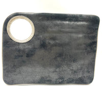 Hands-Free Bracelet Bag - Large Clutch in Graphite With grey trim