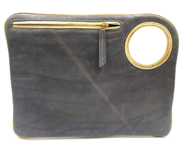 Hands-Free Bracelet Bag - Large Clutch Grey gold final sale