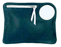 Hands-Free Bracelet Bag - Large Clutch in Dark Navy with Silver or Olive Ring