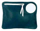 Hands-Free Bracelet Bag - Large Clutch in Dark Navy with Silver or Olive Ring
