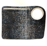 Hands-Free Bracelet Bag - Large Clutch Stingray Black Blue