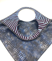 Diamond Shoulder Bag in Grape with Bronze Trim