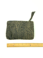 Make Up Pouch in Embossed Olive