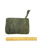 Make Up Pouch in Embossed Olive