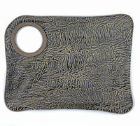 Hands-Free Bracelet Bag - Large Clutch in Olive Embossed Suede