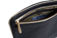 Hands-Free Bracelet Bag - Large Clutch in Black with Pearl Ring