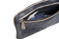 Hands-Free Bracelet Clutch - Medium - Distressed Graphite with Pearl Ring