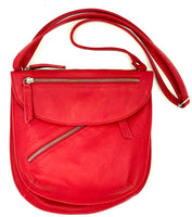 Rolita Crossbody Bag in Deep red  soft leather or