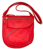 Rolita Crossbody Bag in Deep red  soft leather