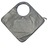 Diamond Shoulder Bag in Grey with Pearl Trim