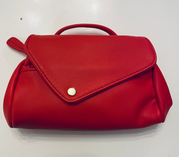 Sofia Convertible Red beautiful soft Lamb  leather