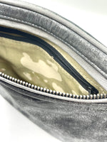 Hands-Free Bracelet Bag - Large Clutch in Graphite With grey trim