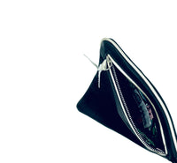 Hands-Free Bracelet Bag - Large Clutch in Dark Navy with Silver or Olive Ring