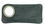 Hands - Free Bracelet Clutch - Medium - Black lamb skin with curved lines