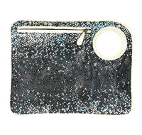 Hands-Free Bracelet Bag - Large Clutch Stingray Black Blue  c