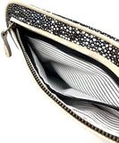 Hands Free Bracelet Clutch -Medium-Stingray with Cream ring