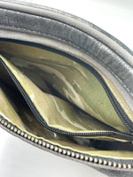 Hands-Free Bracelet Bag - Large Clutch in Graphite With grey trim