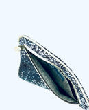Hands-Free Bracelet Bag - Large Clutch Stingray Black Blue  c
