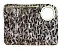 Hands-Free Bracelet Bag - Large Clutch in Leopard Print with Silver or Olive Ring
