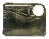 Hands-Free Bracelet Bag - Large Clutch in Metallic Pewter