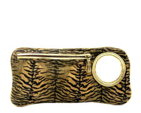 Hands Free Bracelet Clutch - Medium - Tiger Print on Suede