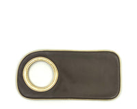 Hands-Free Bracelet Wallet in Taupe with Gold Ring