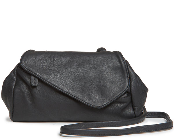 Josephine Crossbody Bag in Black Matte Cowhide