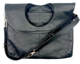 Audrey Large Messenger/Laptop Bag in Black