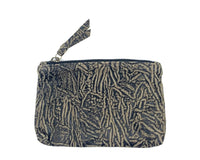Make Up Pouch in Embossed Olive