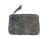 Make Up Pouch in Embossed Olive