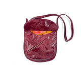 Rolita Crossbody Bag in Distressed Dark Rose on Suede LIMITED EDITION
